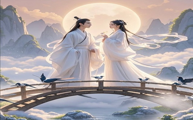 七夕浪漫主题图1：牛郎织女银河相会 名爵APP七夕活动